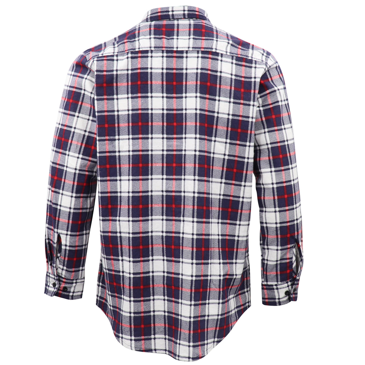 Men's 100% Cotton Flannelette Shirt Long Sleeve Plaid Check Flannel w Pockets