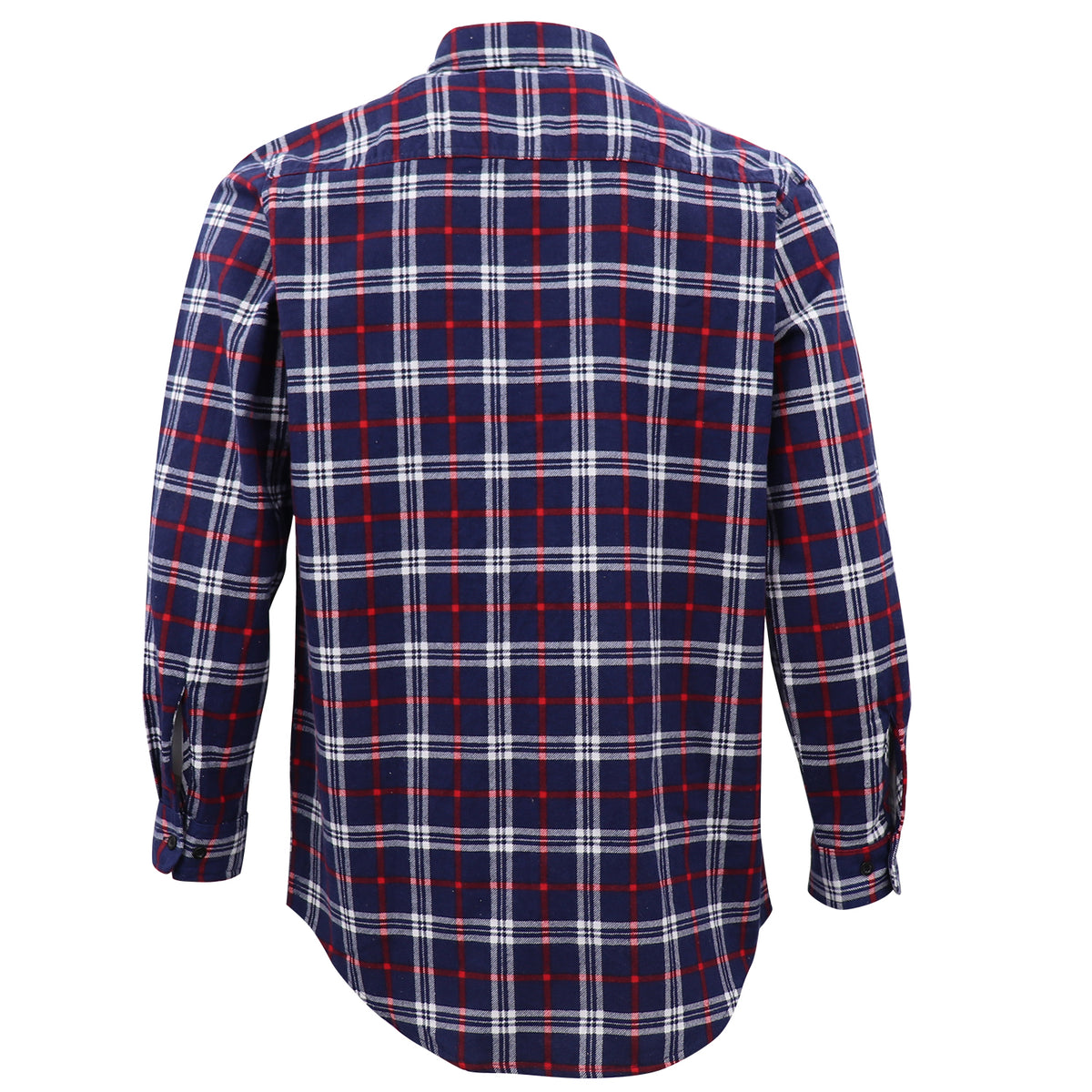 Men's 100% Cotton Flannelette Shirt Long Sleeve Plaid Check Flannel w Pockets