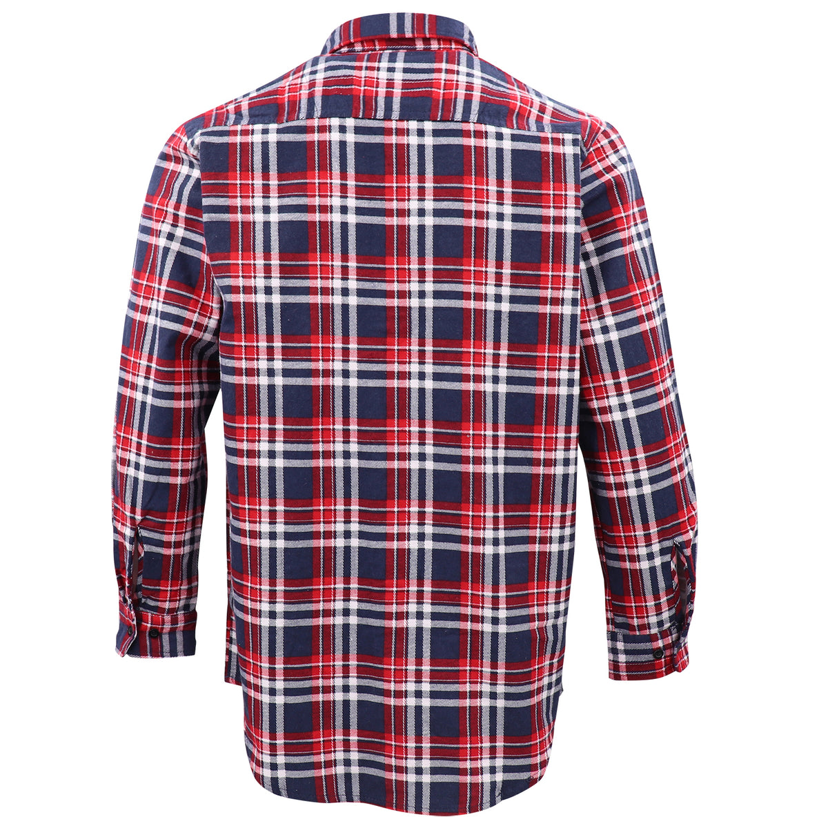 Men's 100% Cotton Flannelette Shirt Long Sleeve Plaid Check Flannel w Pockets