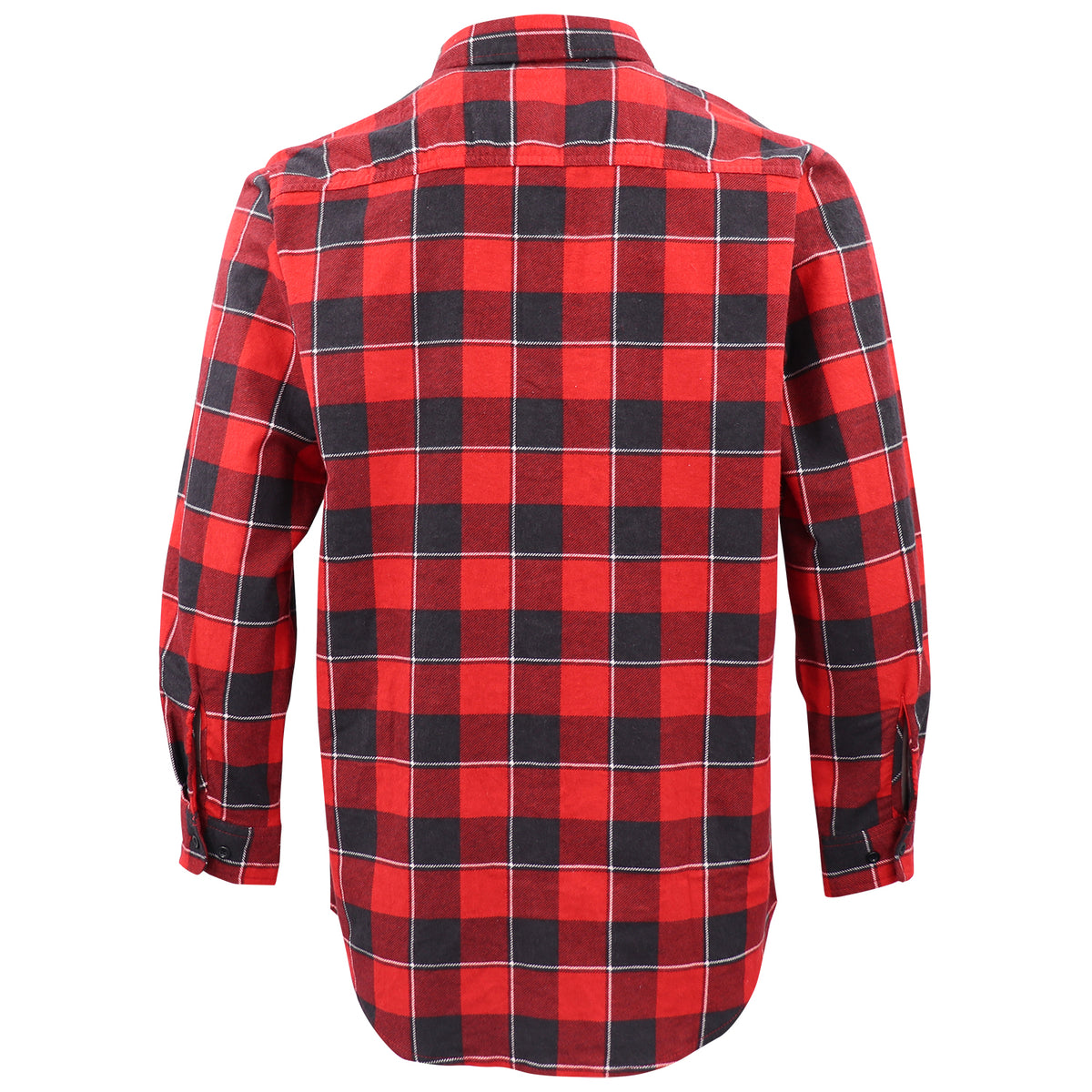 Men's 100% Cotton Flannelette Shirt Long Sleeve Plaid Check Flannel w Pockets