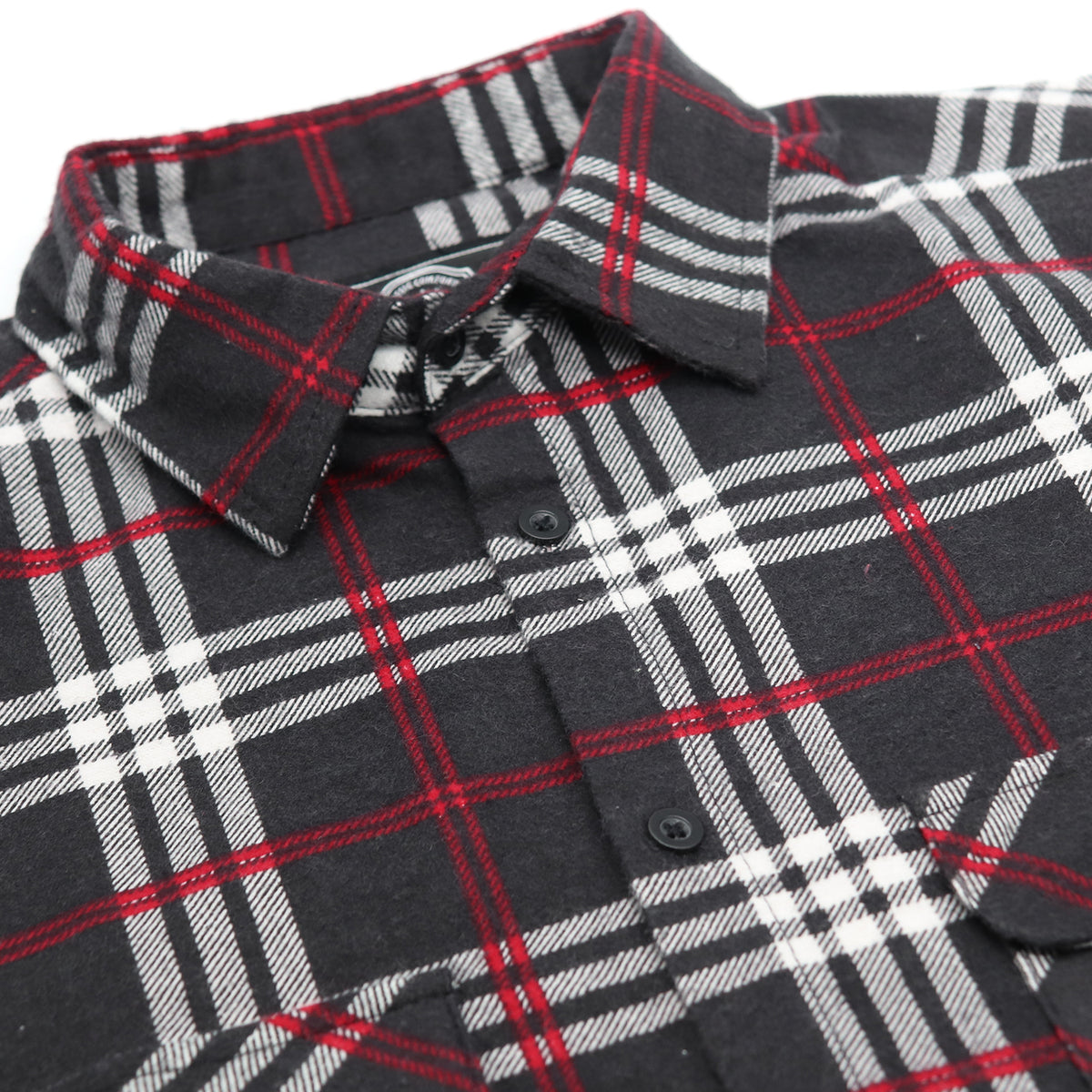Men's 100% Cotton Flannelette Shirt Long Sleeve Plaid Check Flannel w Pockets