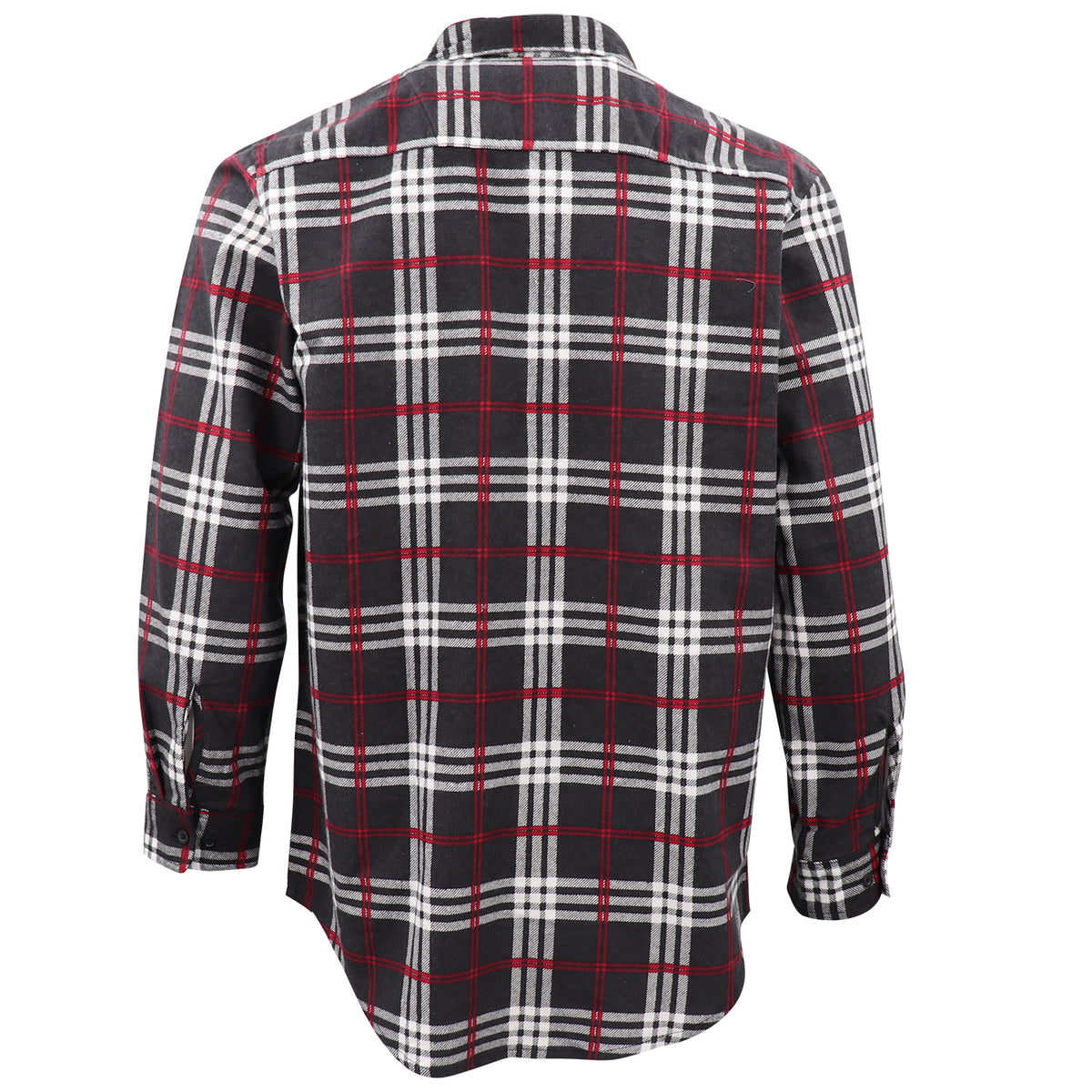 Men's 100% Cotton Flannelette Shirt Long Sleeve Plaid Check Flannel w Pockets
