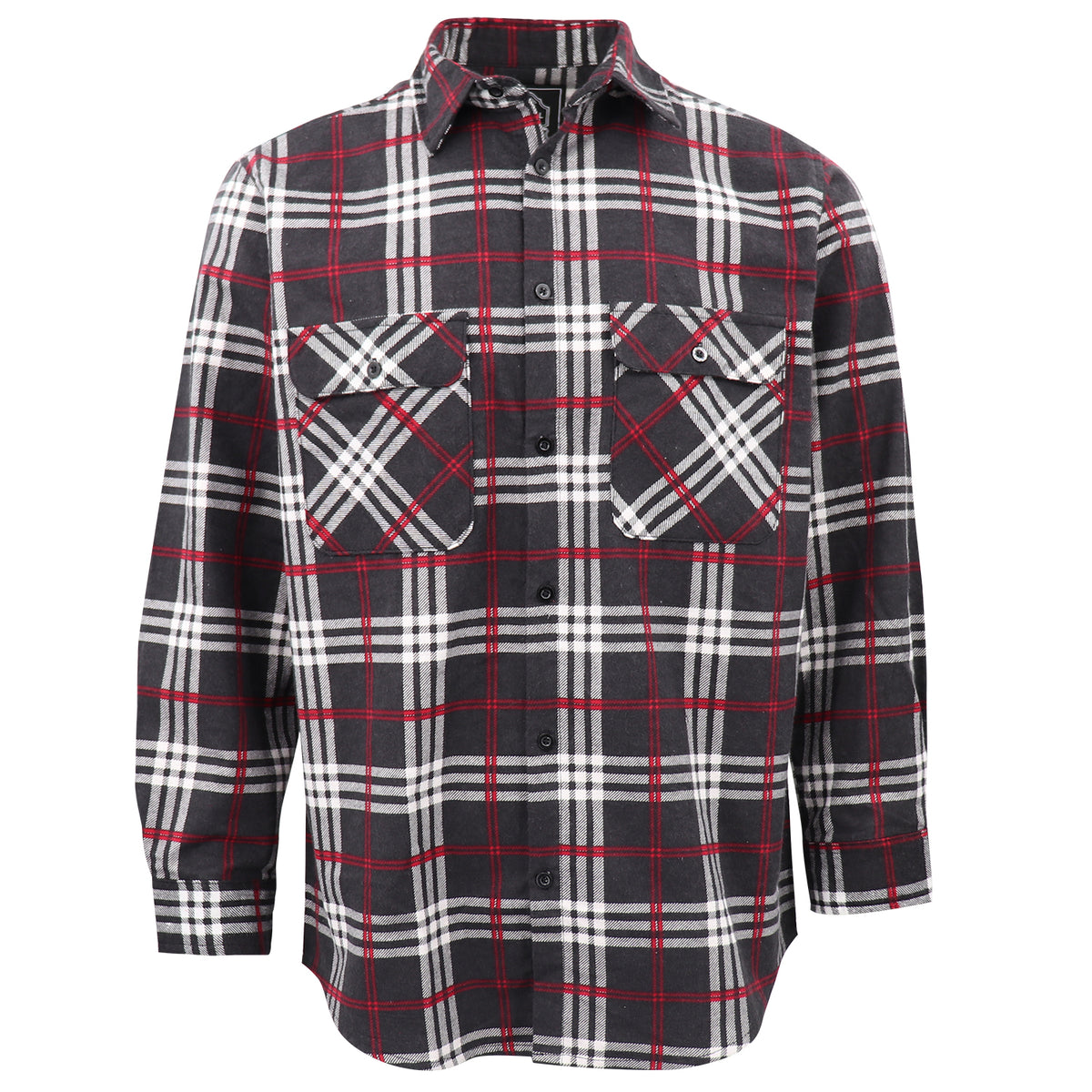 Men's 100% Cotton Flannelette Shirt Long Sleeve Plaid Check Flannel w Pockets