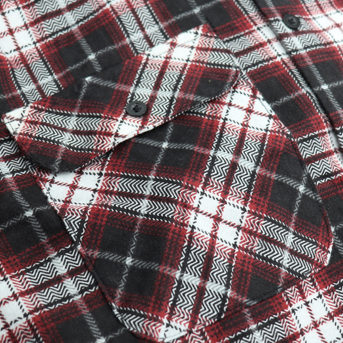 Men's 100% Cotton Flannelette Shirt Long Sleeve Plaid Check Flannel w Pockets