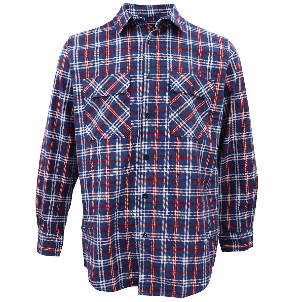 Men's 100% Cotton Flannelette Shirt Long Sleeve Plaid Check Flannel w Pockets