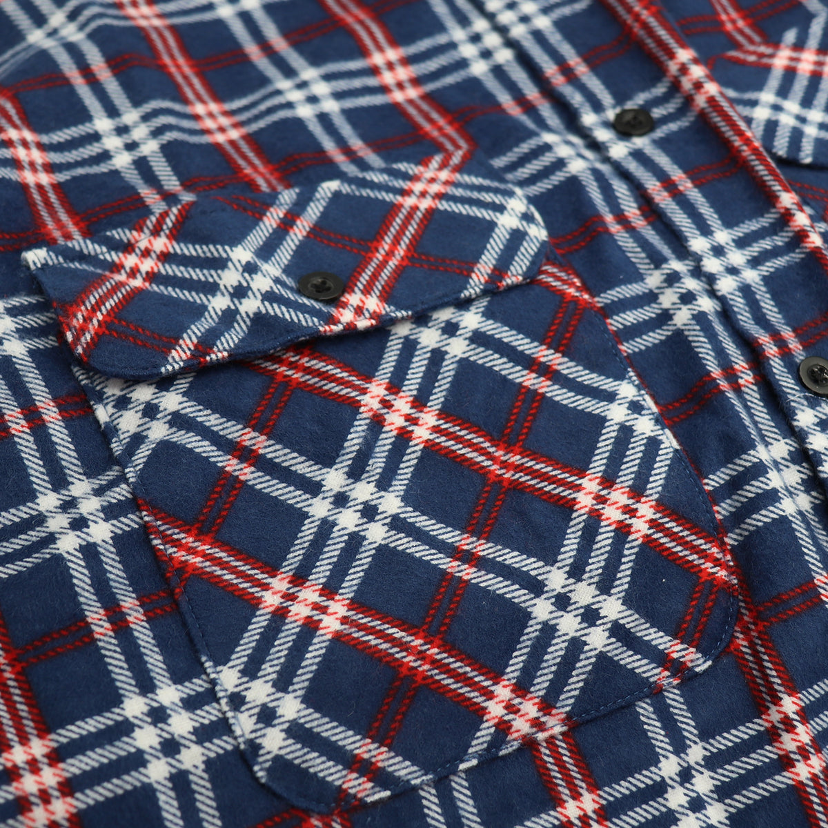 Men's 100% Cotton Flannelette Shirt Long Sleeve Plaid Check Flannel w Pockets