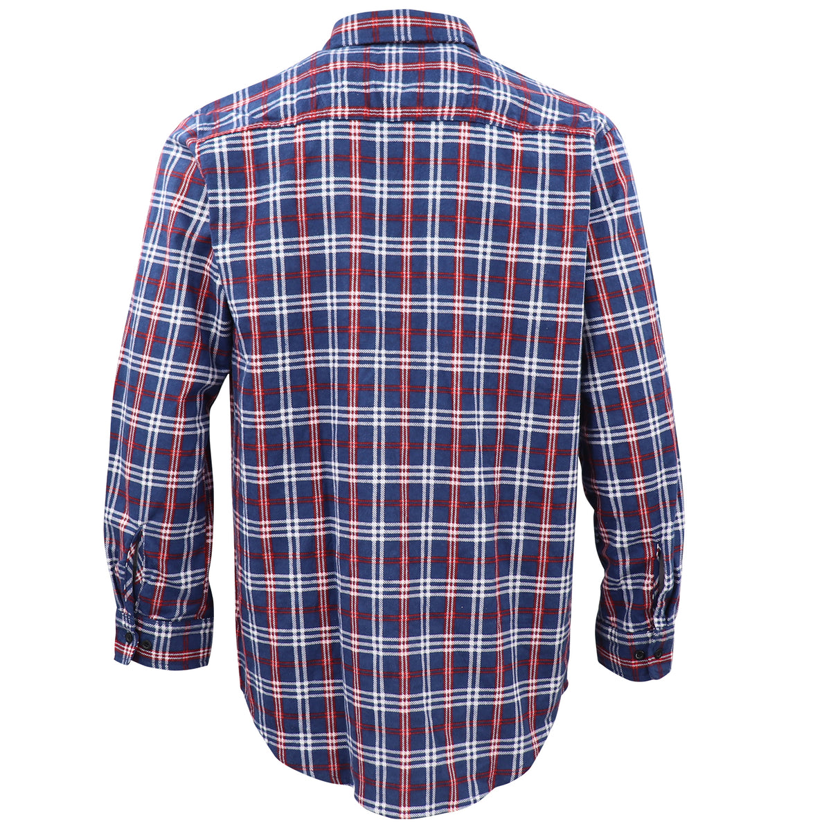Men's 100% Cotton Flannelette Shirt Long Sleeve Plaid Check Flannel w Pockets