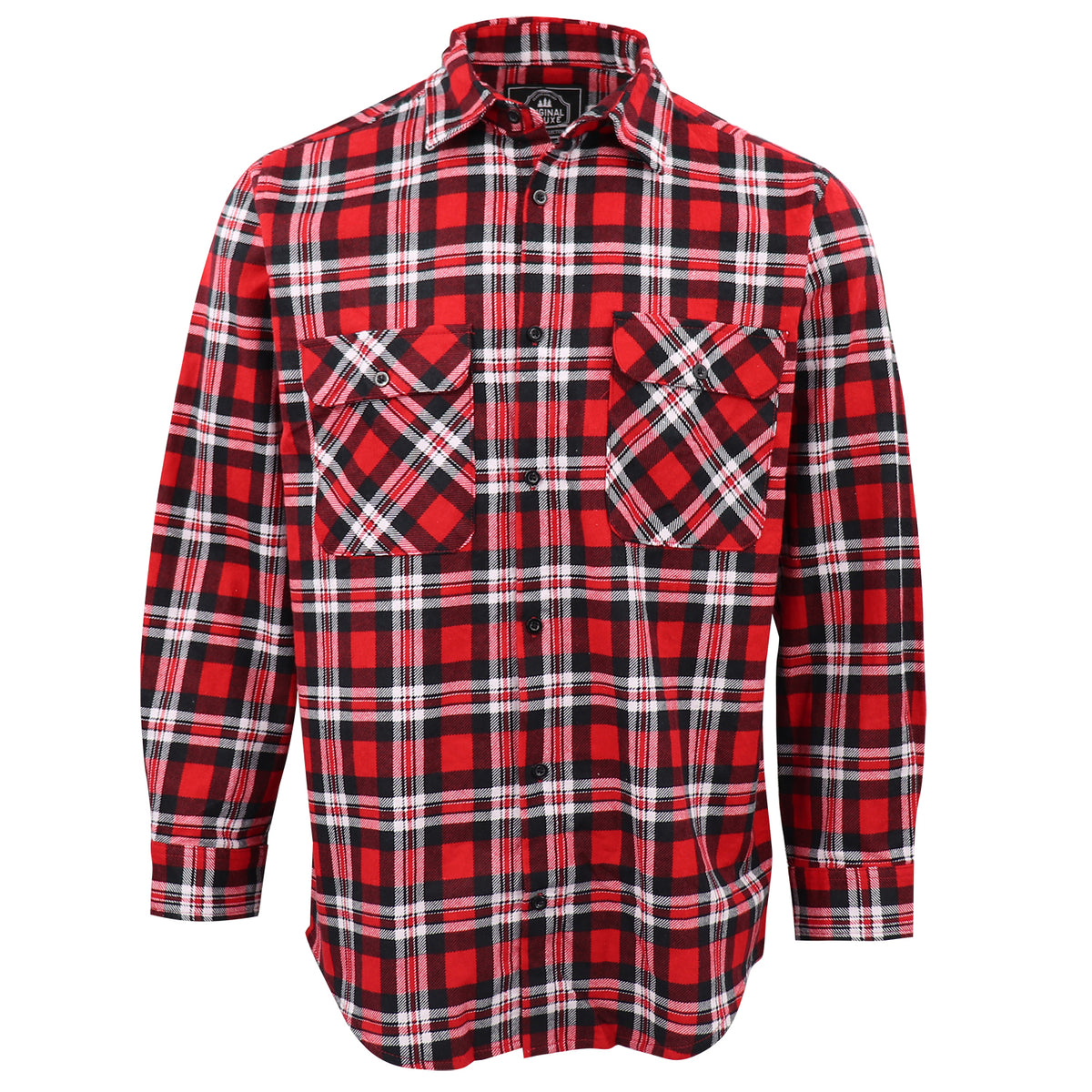 Men's 100% Cotton Flannelette Shirt Long Sleeve Plaid Check Flannel w Pockets