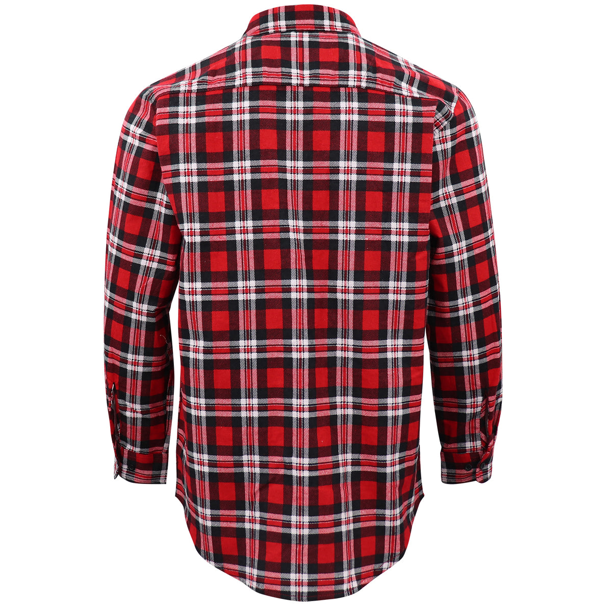 Men's 100% Cotton Flannelette Shirt Long Sleeve Plaid Check Flannel w Pockets