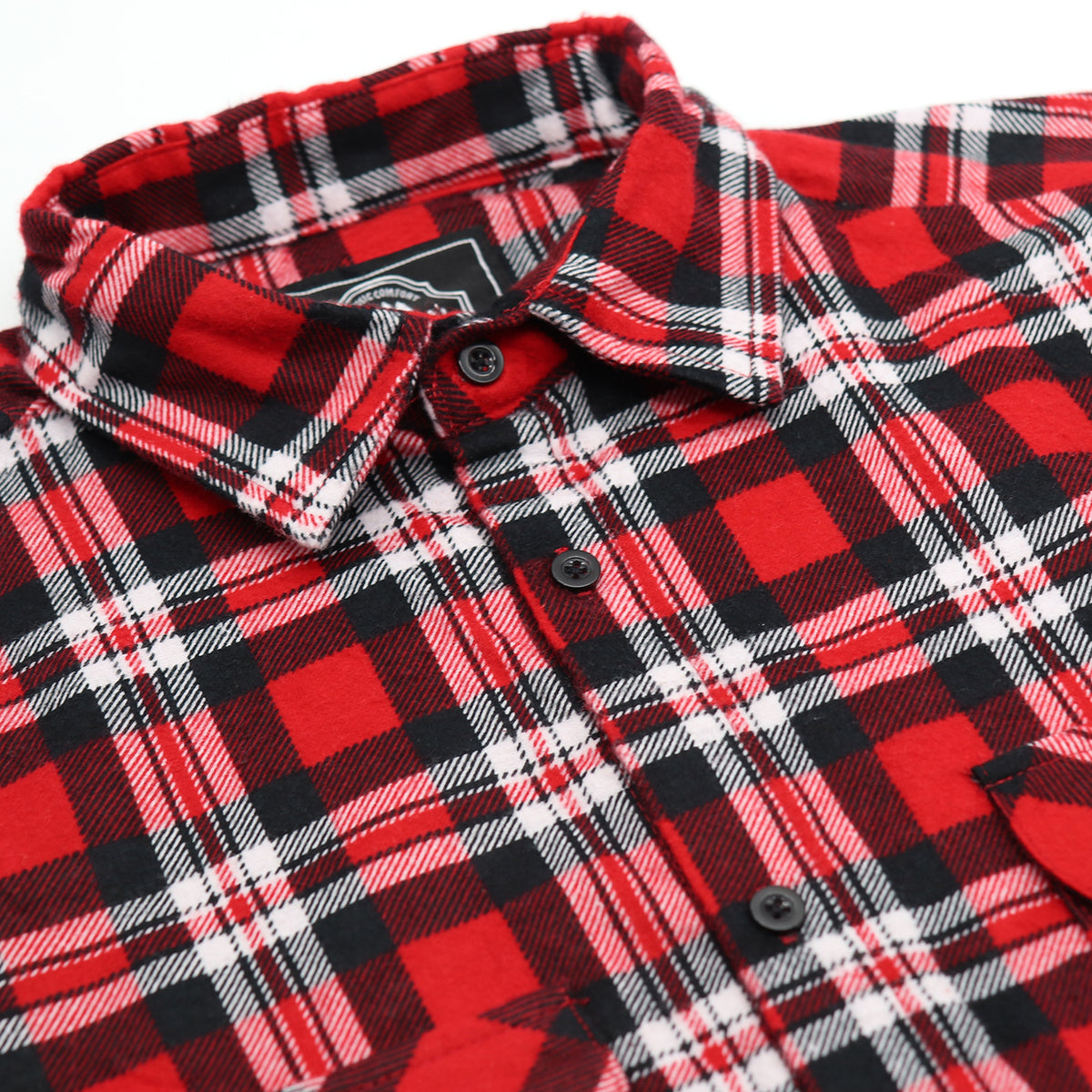 Men's 100% Cotton Flannelette Shirt Long Sleeve Plaid Check Flannel w Pockets
