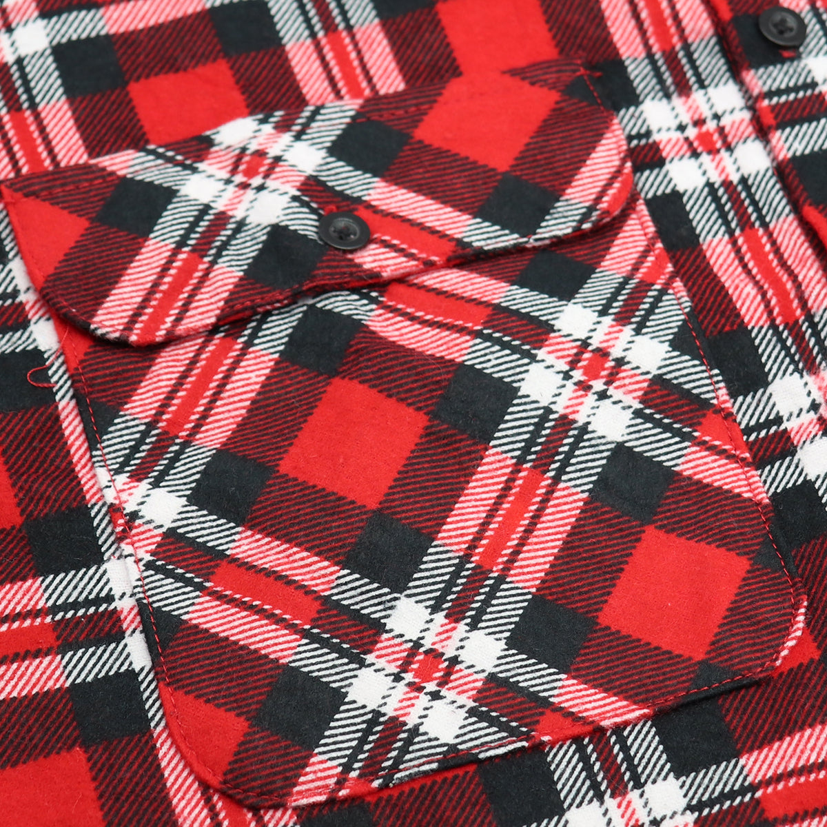 Men's 100% Cotton Flannelette Shirt Long Sleeve Plaid Check Flannel w Pockets