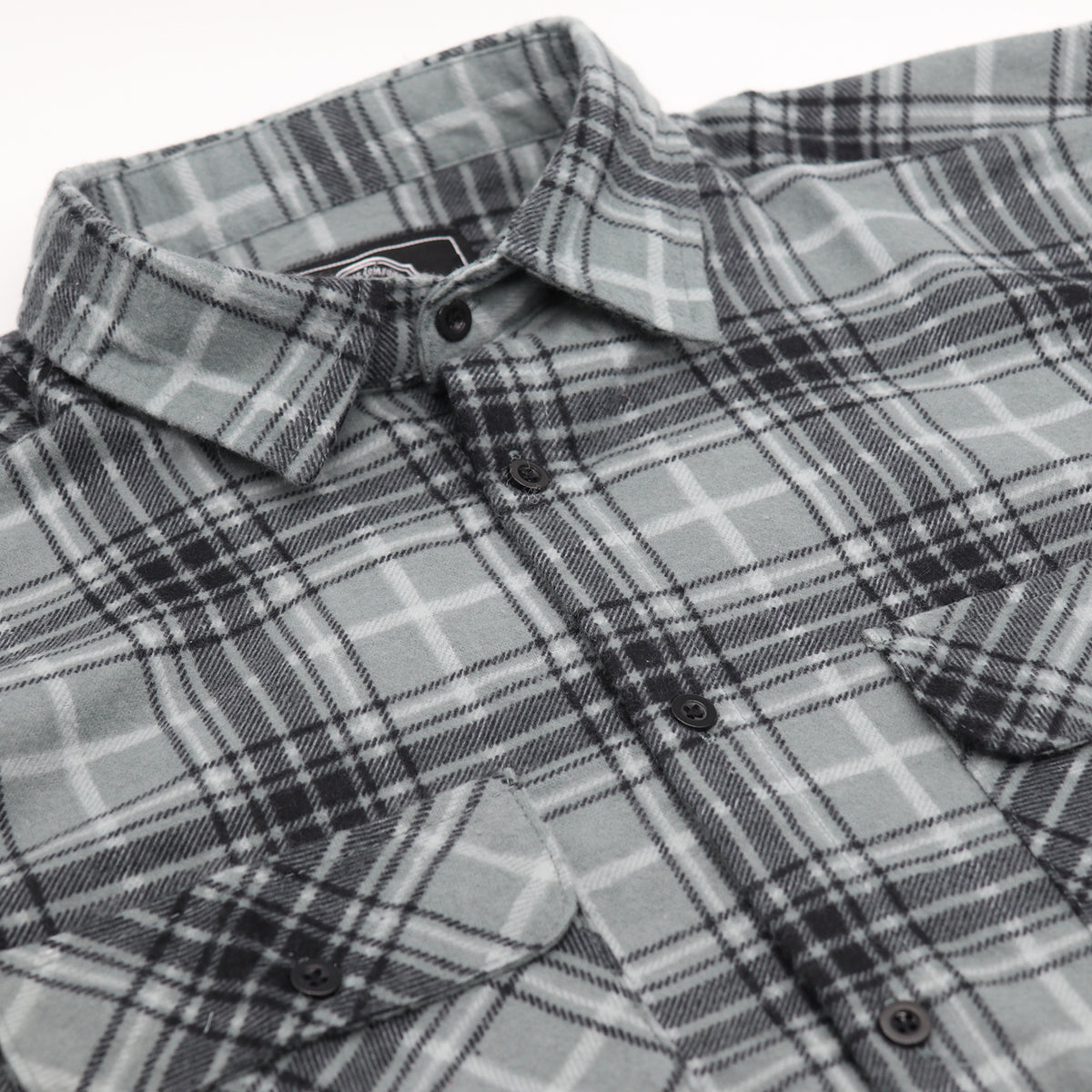 Men's 100% Cotton Flannelette Shirt Long Sleeve Plaid Check Flannel w Pockets