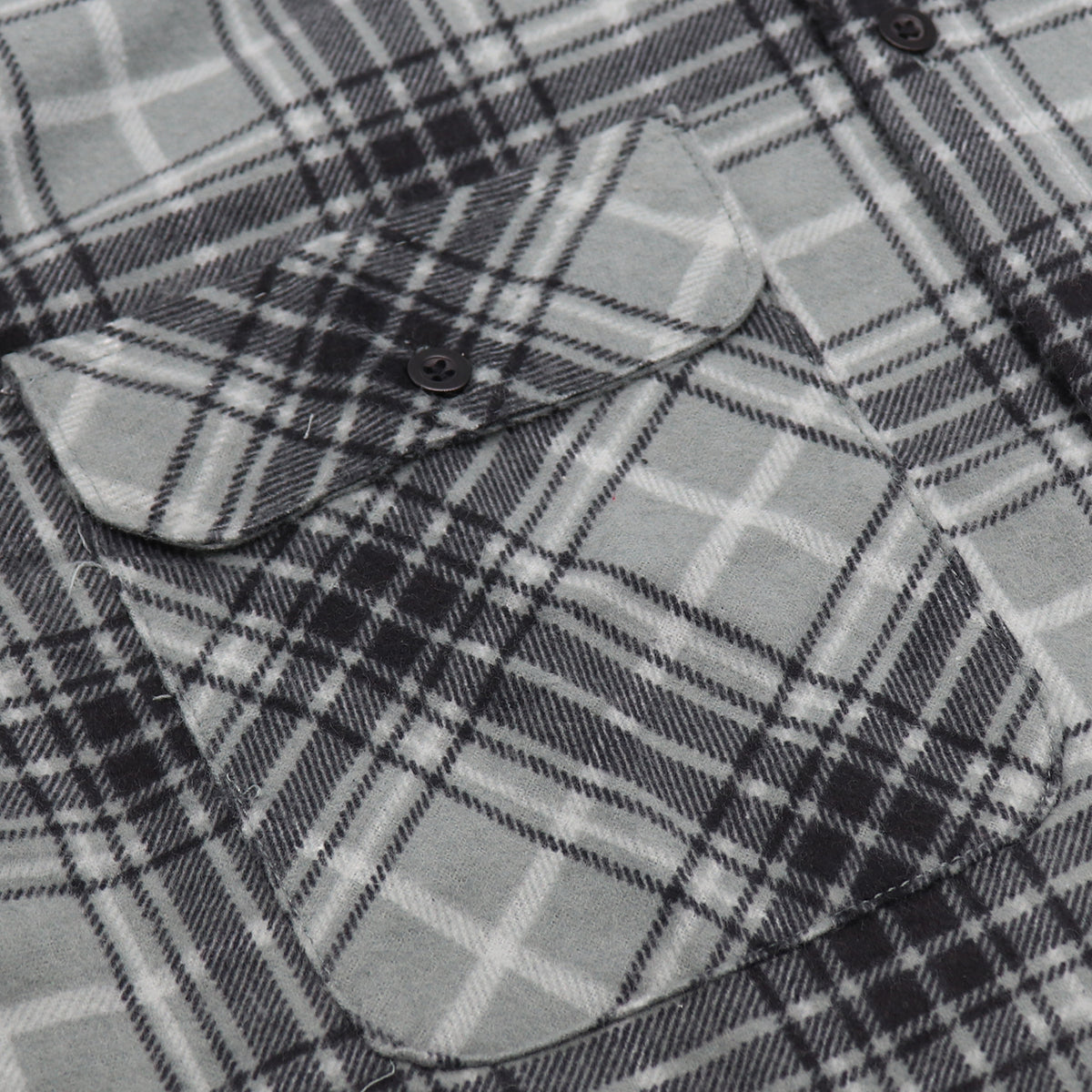 Men's 100% Cotton Flannelette Shirt Long Sleeve Plaid Check Flannel w Pockets