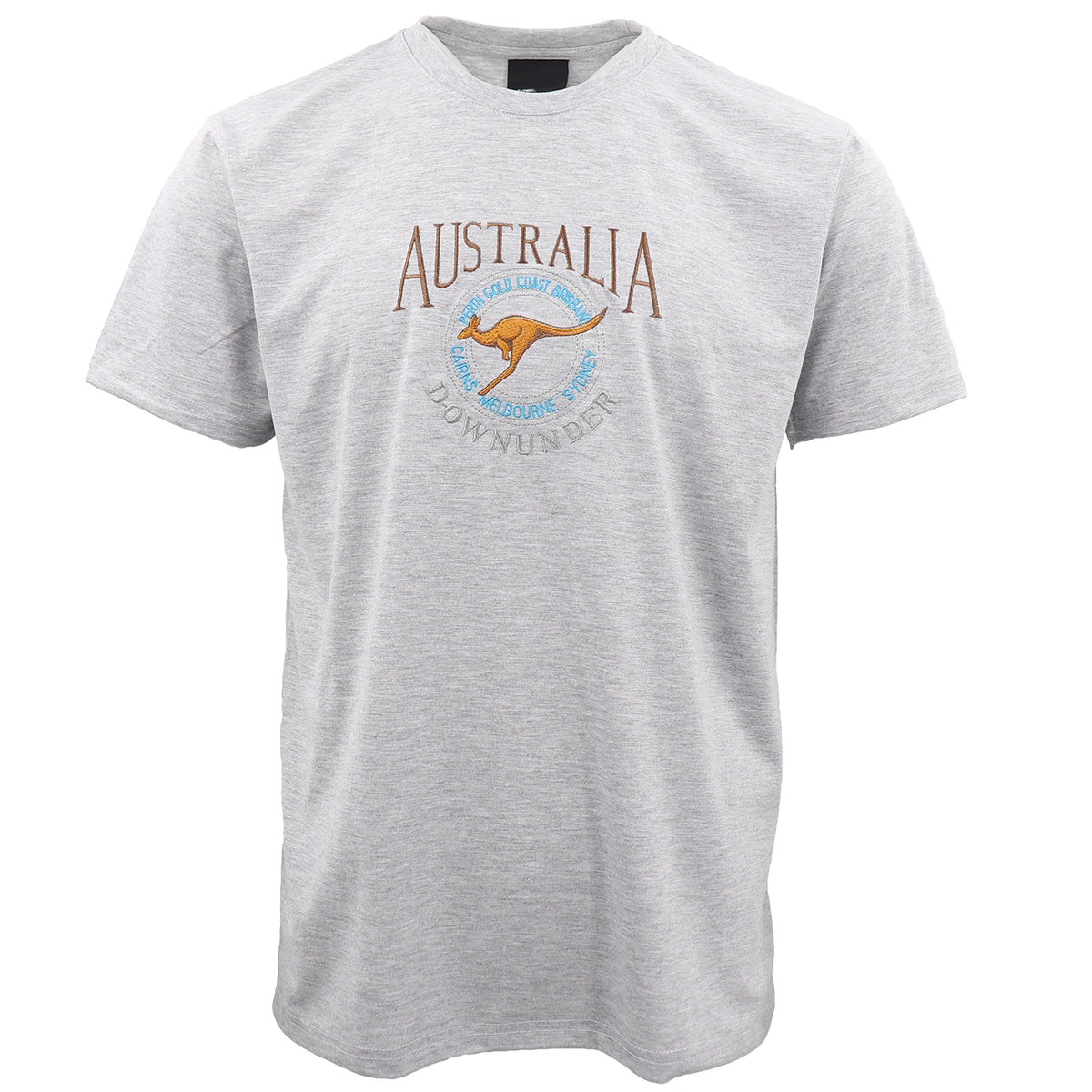 100% Cotton Unisex Embroidered Australian Kangaroo T - Shirt Souvenir Top Tee