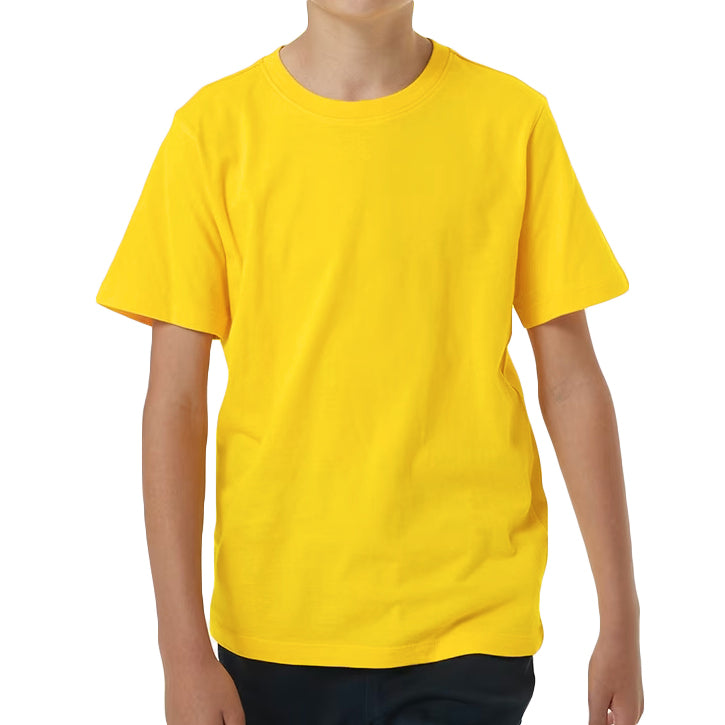 100% Cotton Kids T - Shirt Childrens Boys Girls Basic Plain Short Sleeve Tee