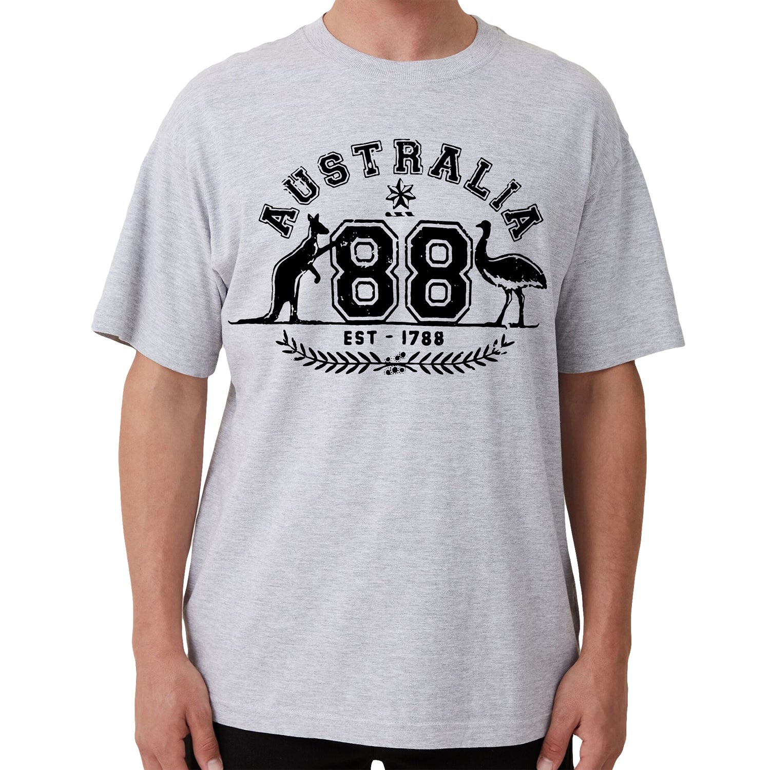 Unisex 100% Cotton T - Shirt Australia Kangaroo Emu Aussie Souvenir Tee Tops