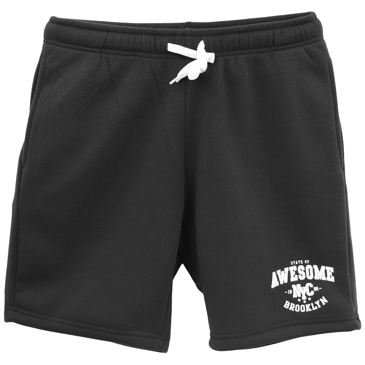 Men's Fleece Shorts Casual Sports Sweat Pants w Elastic Waist Drawstring