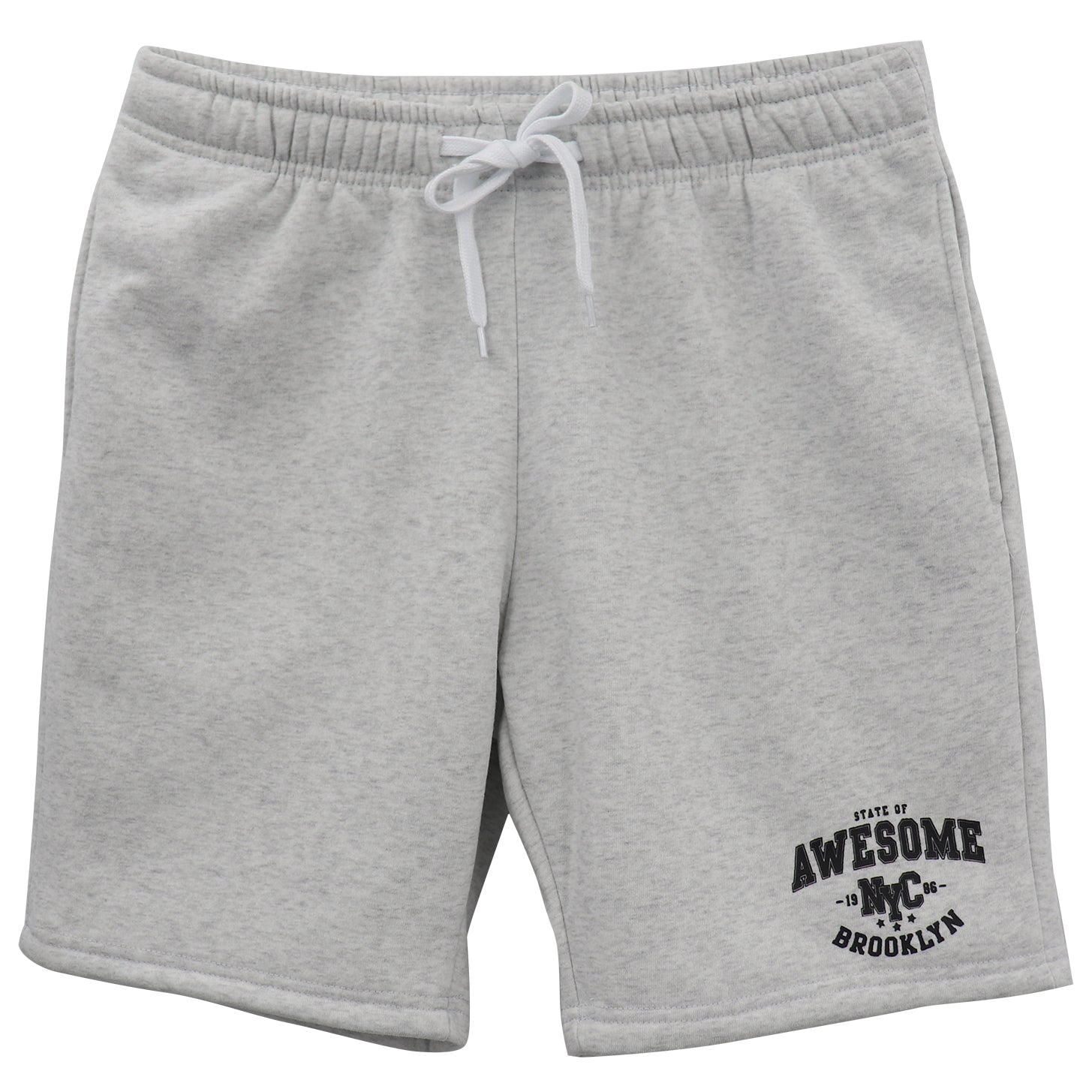 Men's Fleece Shorts Casual Sports Sweat Pants w Elastic Waist Drawstring