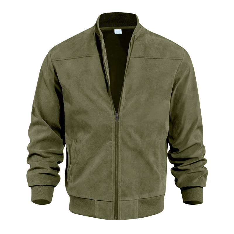Men's Varsity Bomber Flight Jacket Breathable Windbreaker Zip Coat Faux