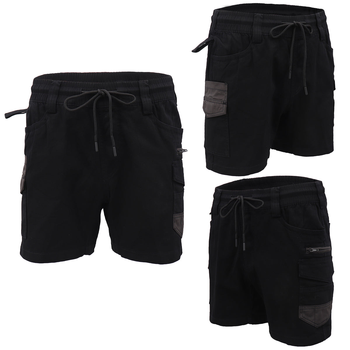 Mens Cargo Cotton Work Shorts 10 Pockets Tradies Utility Pants Workwear
