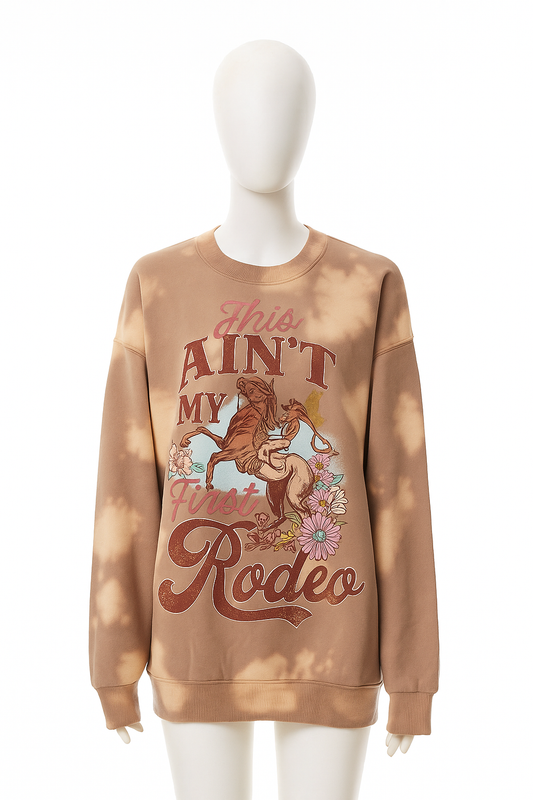 Mineral Wash Graphic Sweatshirt Mocha XL