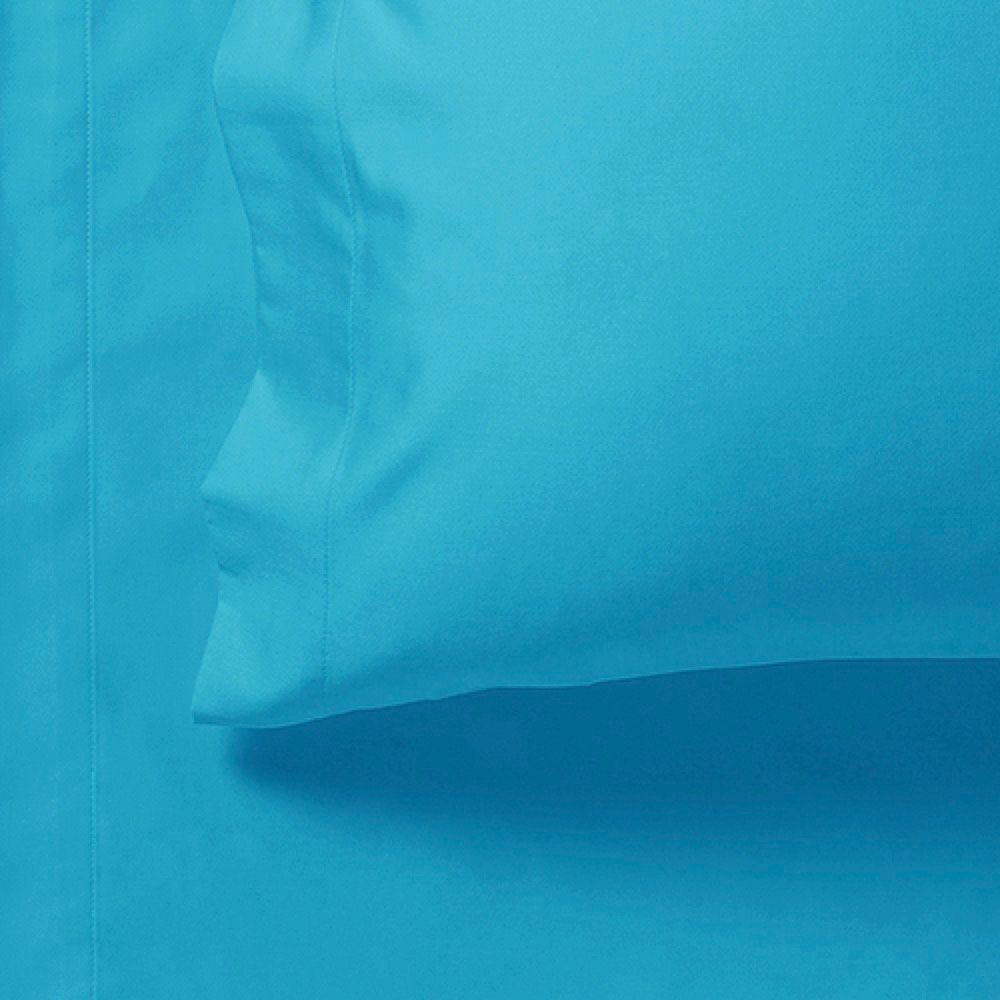 1000TC Ultra Soft Fitted Sheet & Pillowcase Set - King - Light Blue