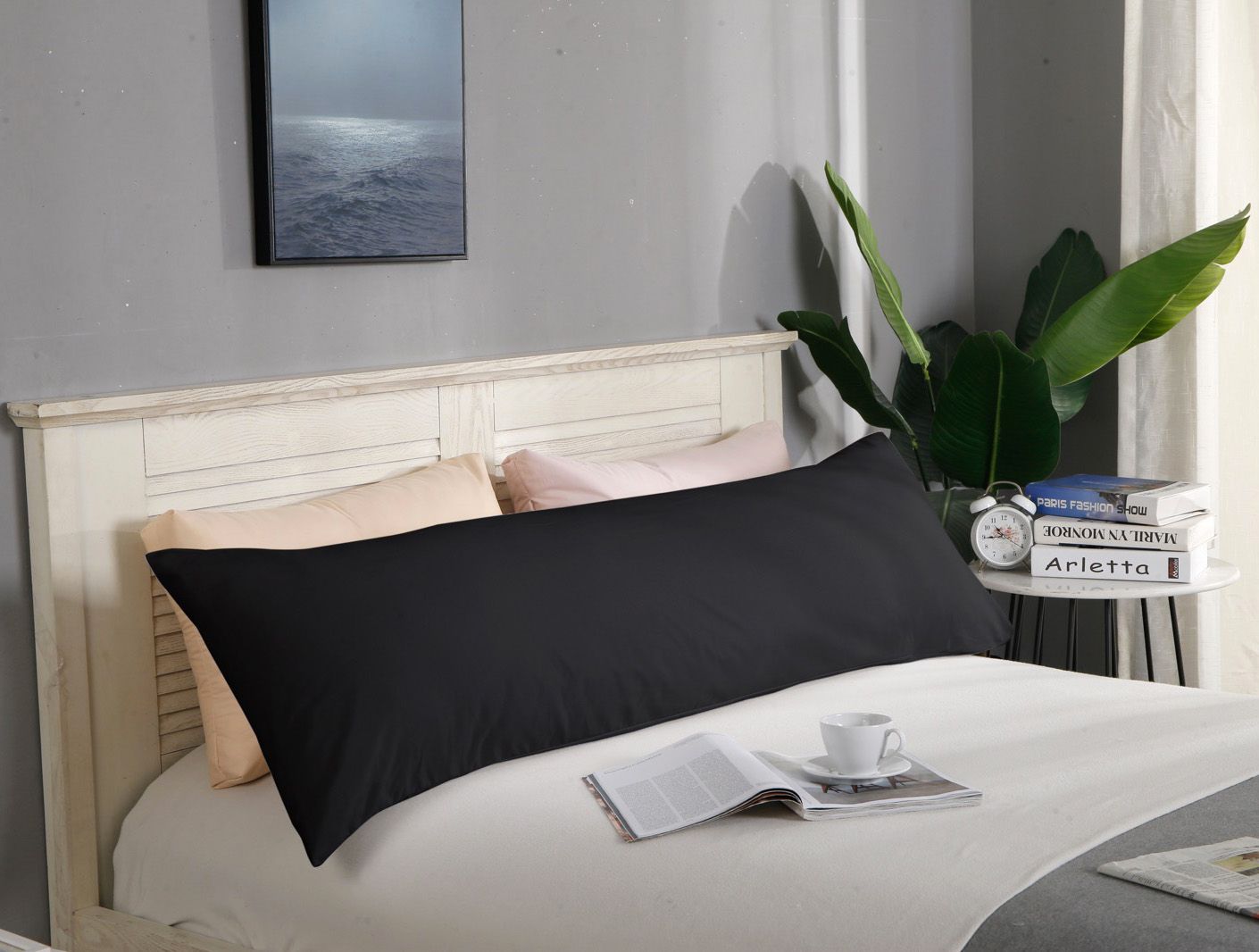 1000TC Ultra Soft Body Pillowcase - Black