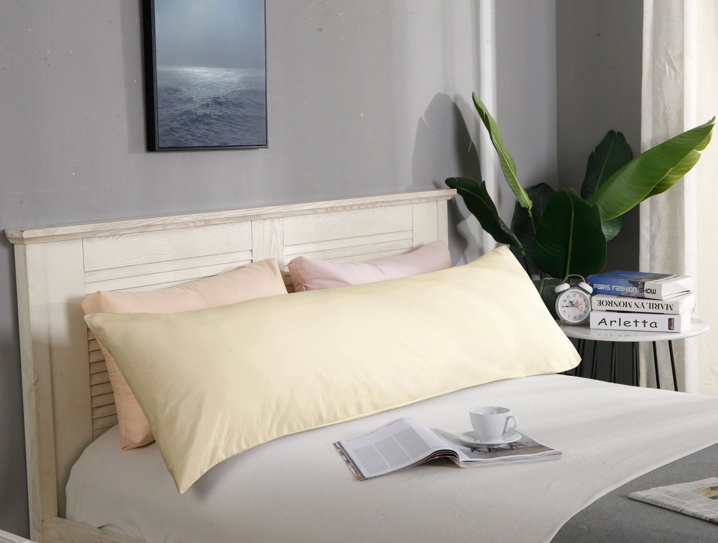 1000TC Ultra Soft Body Pillowcase - Yellow Cream