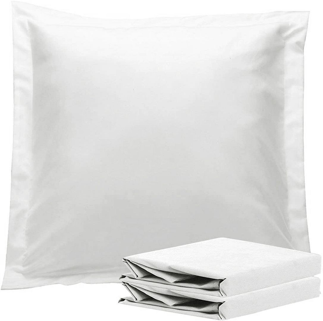 1000TC Ultra Soft European Pillowcases 2 - Pack White