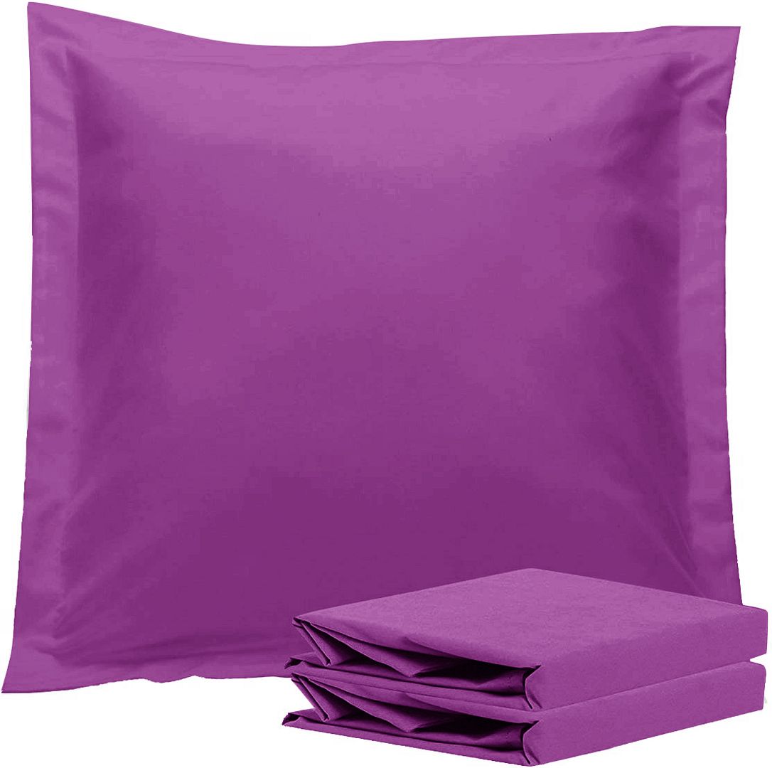 1000TC Ultra Soft European Pillowcases 2 - Pack Purple