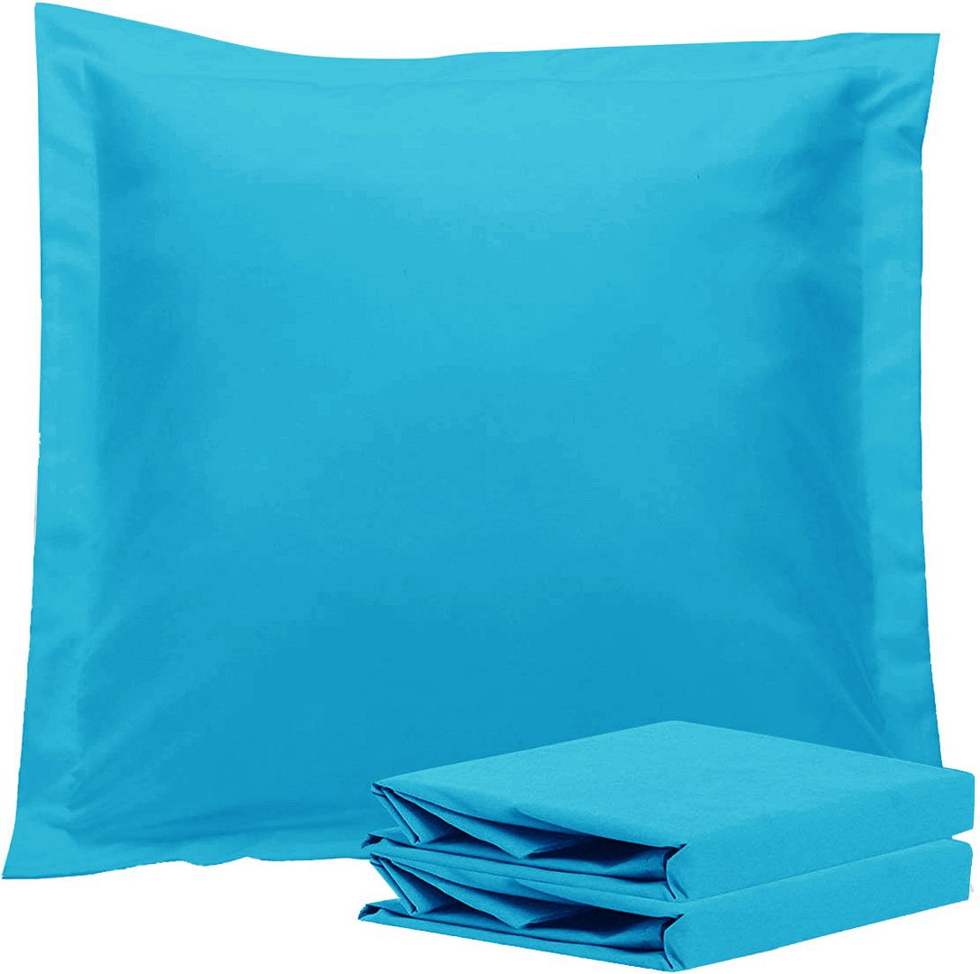 1000TC Ultra Soft European Pillowcases 2 - Pack Light Blue