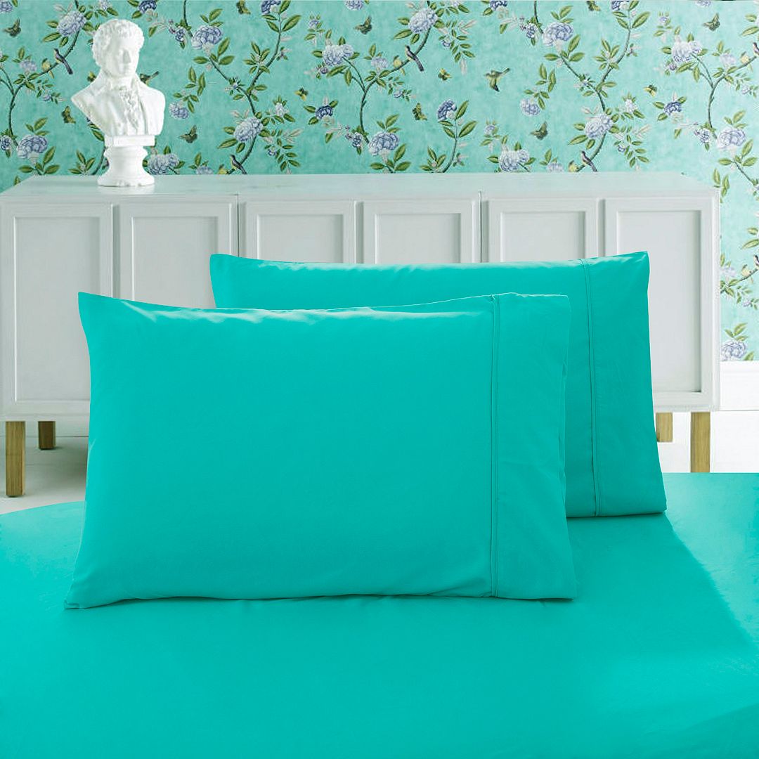 1000TC Ultra Soft King size Pillowcases 2 - Pack - Teal