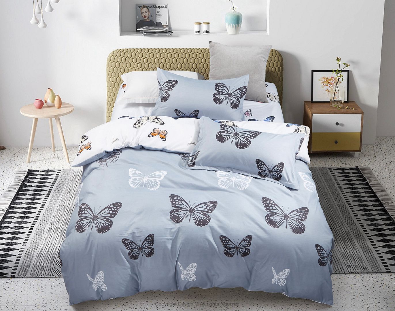 Butterfly King Size Quilt/Duvet Cover - V493-MK-423