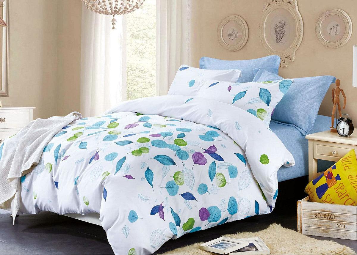 Leaves Queen Size Duvet Quilt Cover - V493-MQ-320
