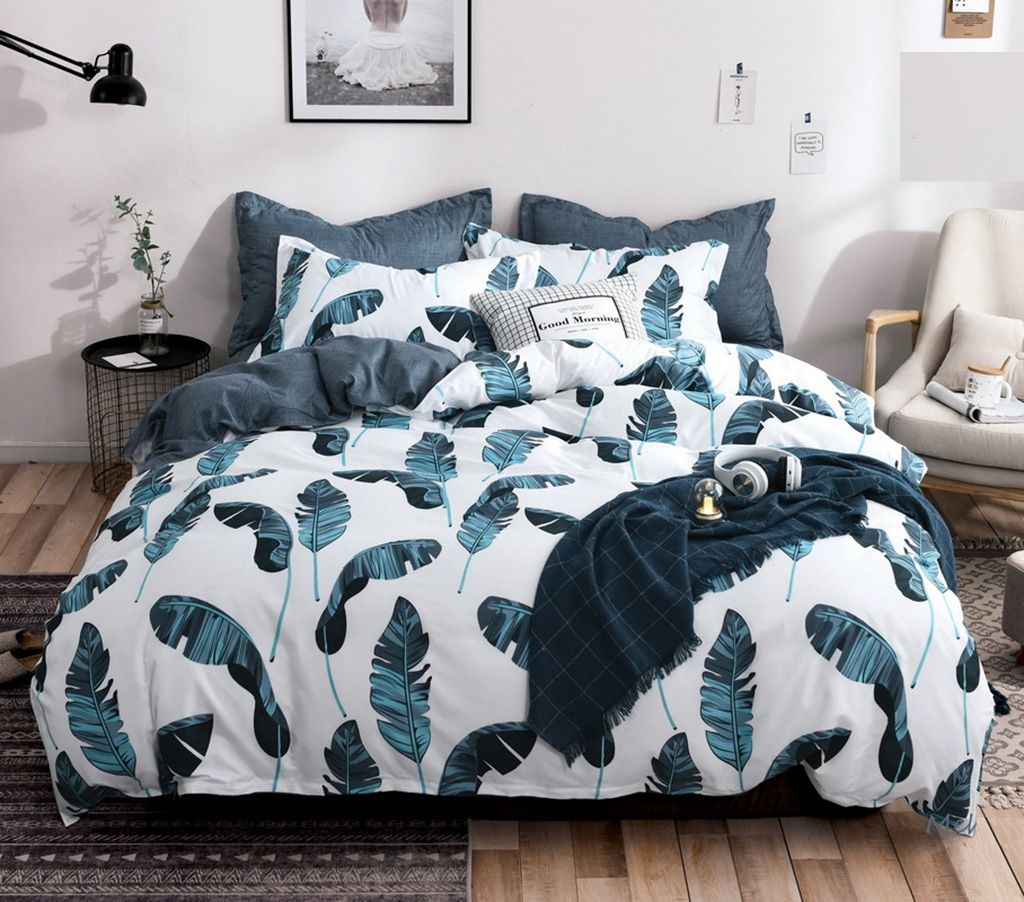 Leaves Queen Size Duvet Quilt Cover - V493-MQ-390