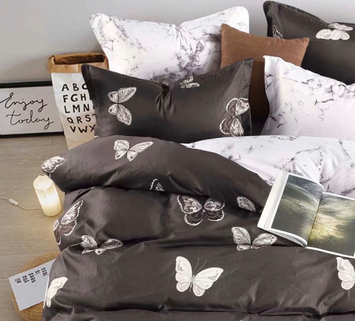 Butterfly Super King Size Quilt/Duvet Cover - V493-MSK-418