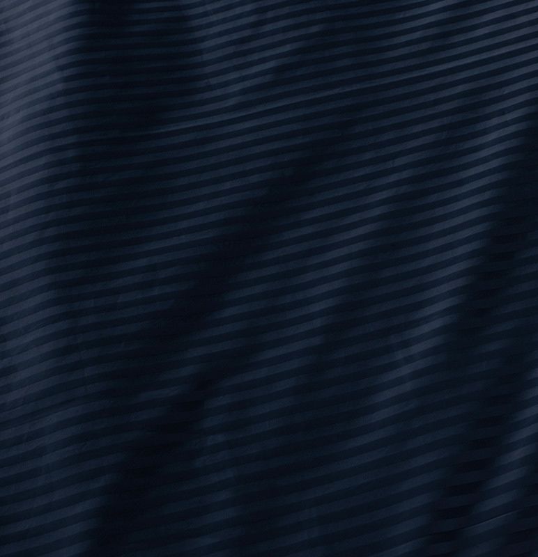 1000TC Ultra Soft Striped King Size Midnight Blue Duvet Quilt Cover Set