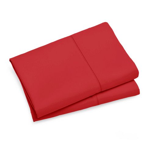 1000TC Ultra Soft Queen size Pillowcases 2 - Pack - Red