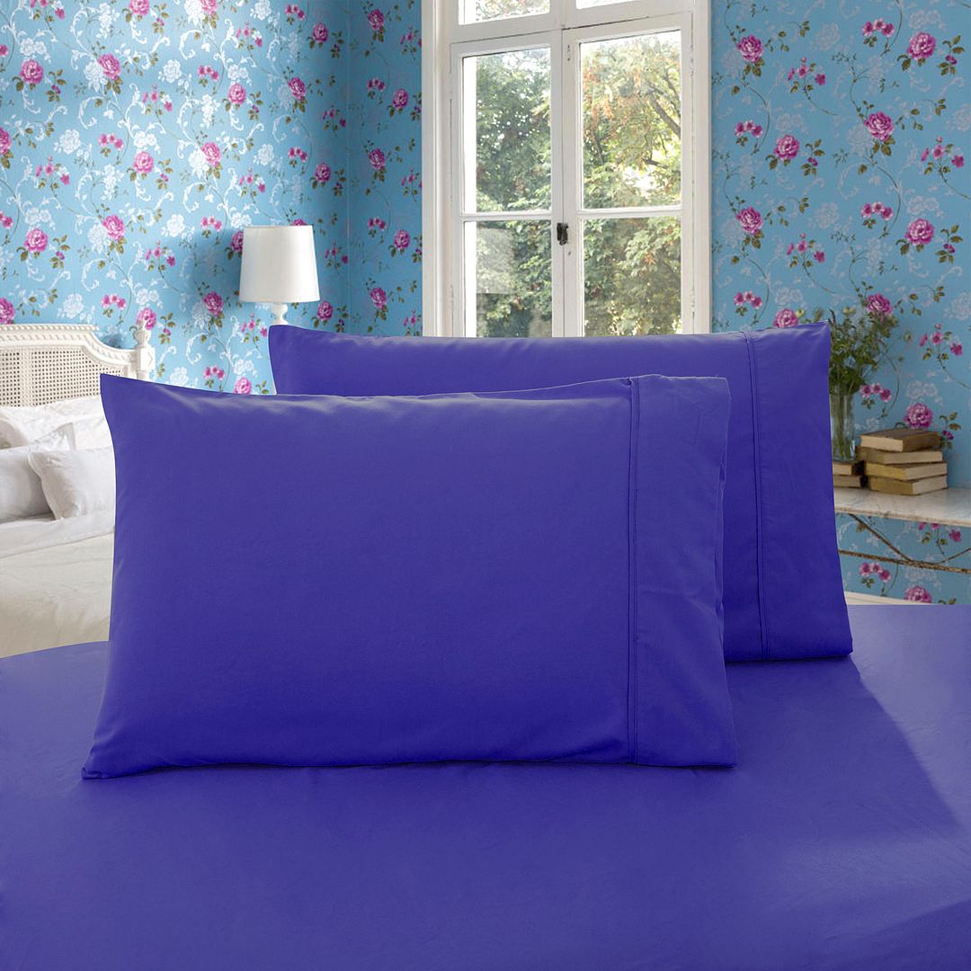 1000TC Ultra Soft Standrad size Pillowcases 2 - Pack - Royal Blue