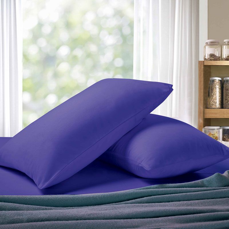 1000TC Ultra Soft Standrad size Pillowcases 2 - Pack - Royal Blue