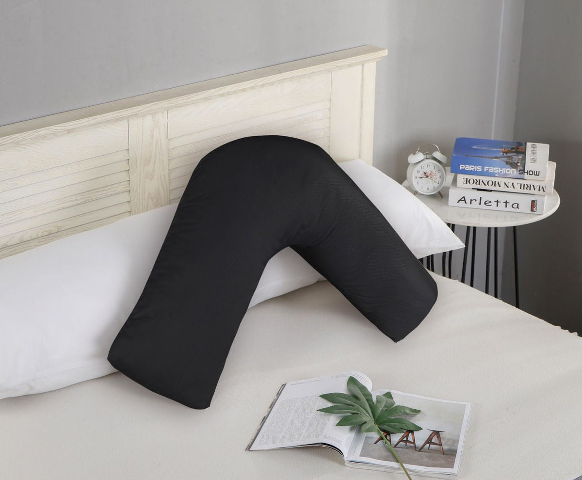 1000TC Ultra Soft V SHAPE Pillowcase - Black