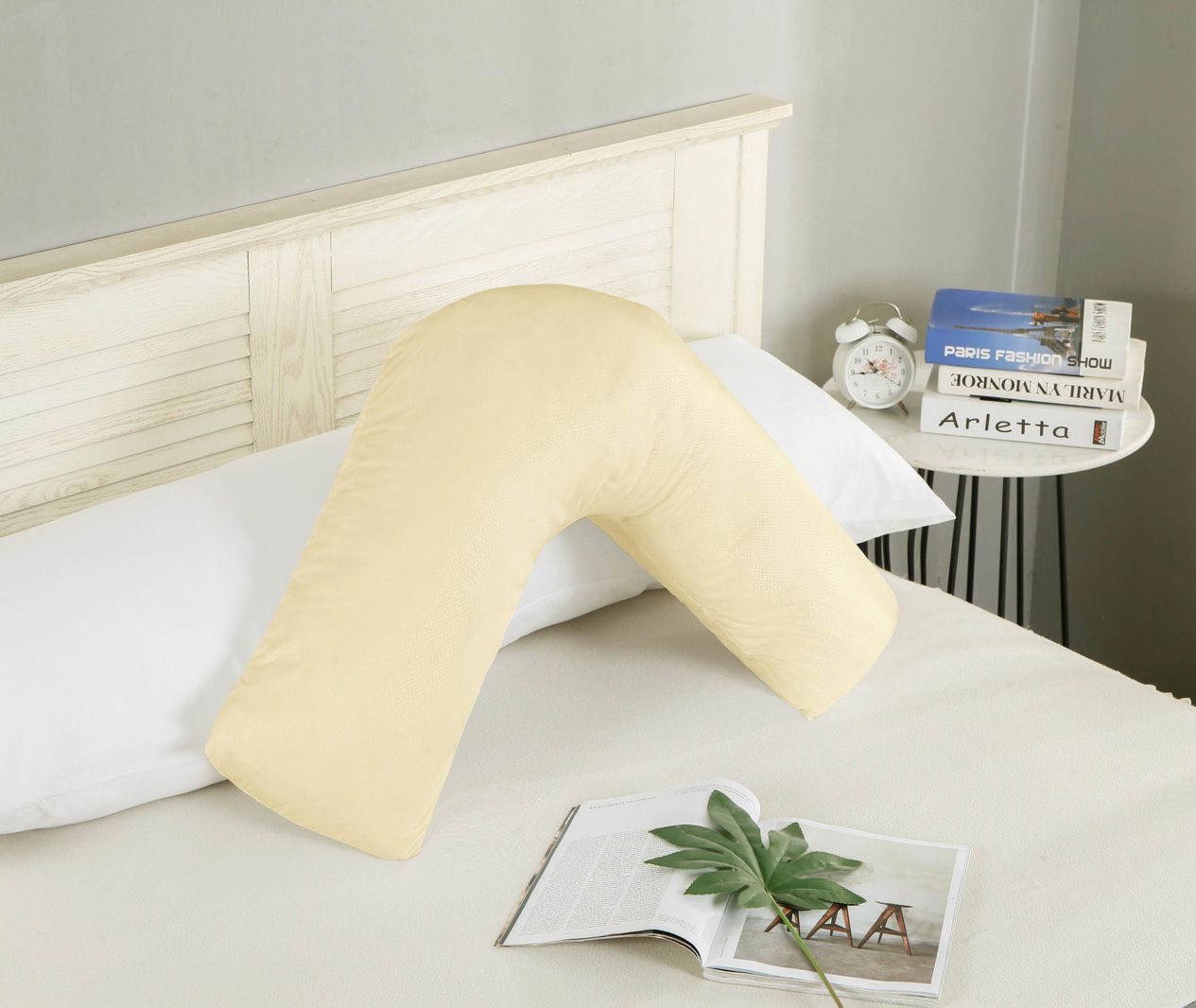 1000TC Ultra Soft V SHAPE Pillowcase - Yellow Cream
