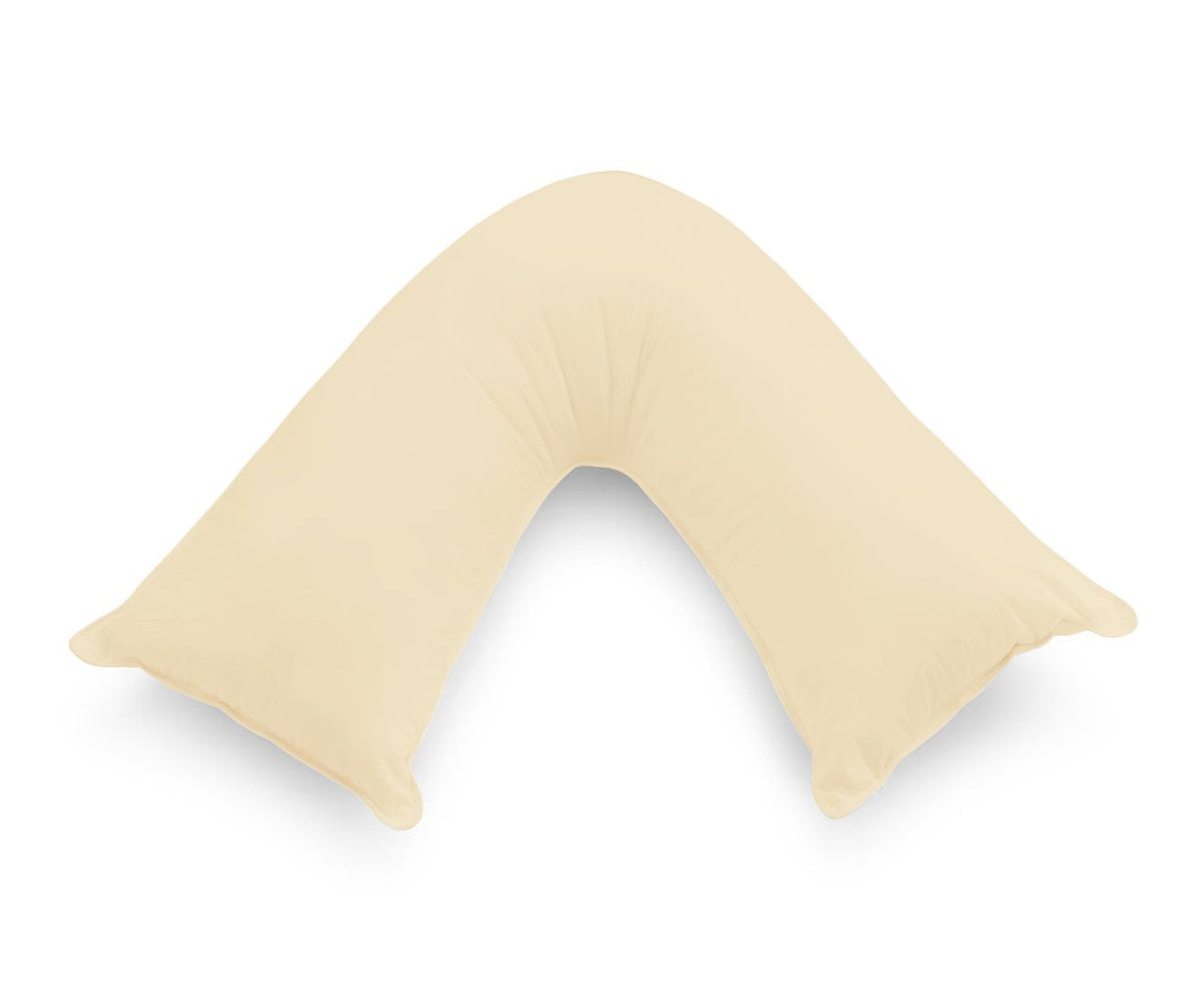 1000TC Ultra Soft V SHAPE Pillowcase - Yellow Cream