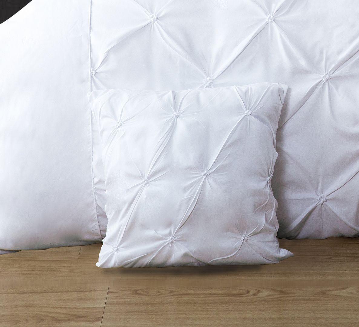 Diamond Pintuck Ultra Soft Cushion Covers 2 - Pack - White