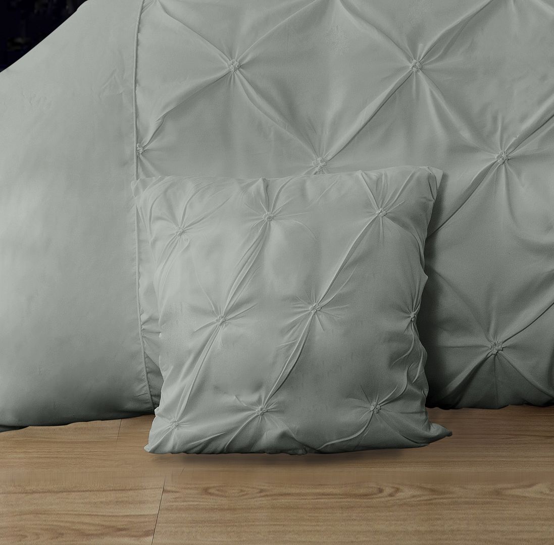 Diamond Pintuck Ultra Soft Cushion Covers 2 - Pack - Grey