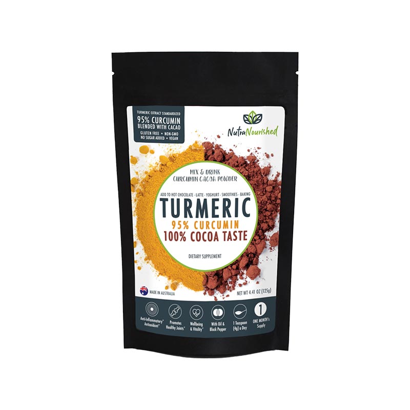 95% Organic Curcumin Extract Cocoa Flavour - V497-COCOA-NEW-125-FBM