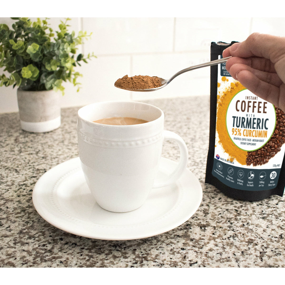 Instant Coffee with 95% Pure Organic Curcumin - V497-COFFEE-NEW-120