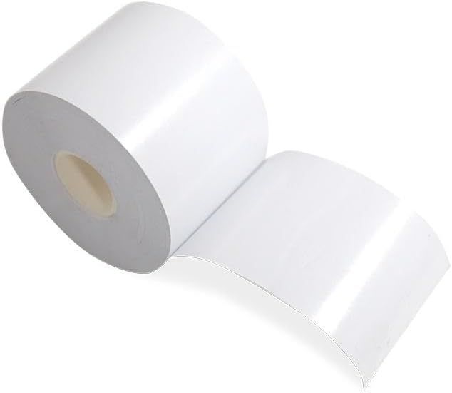 6 Rolls Linerless Printing Label Paper 80 mm × 52 m for Takeaway Shop Restaurant
