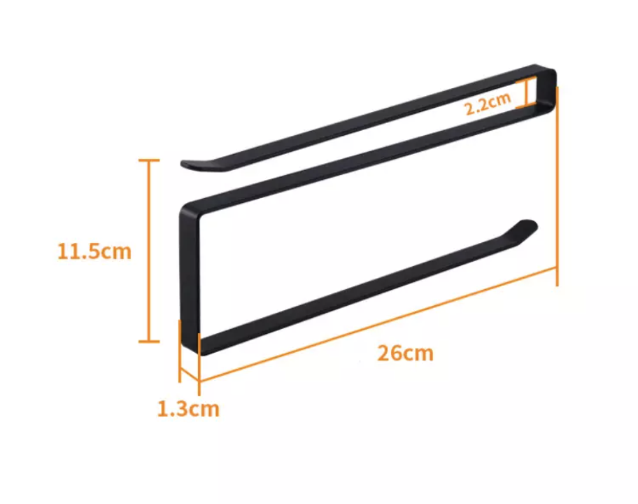 Paper Roll Holder Under Cabinet Black