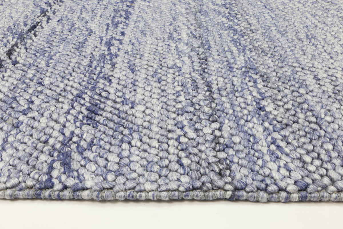 Harlow Loopy Blue Wool Blend Rug 160x230